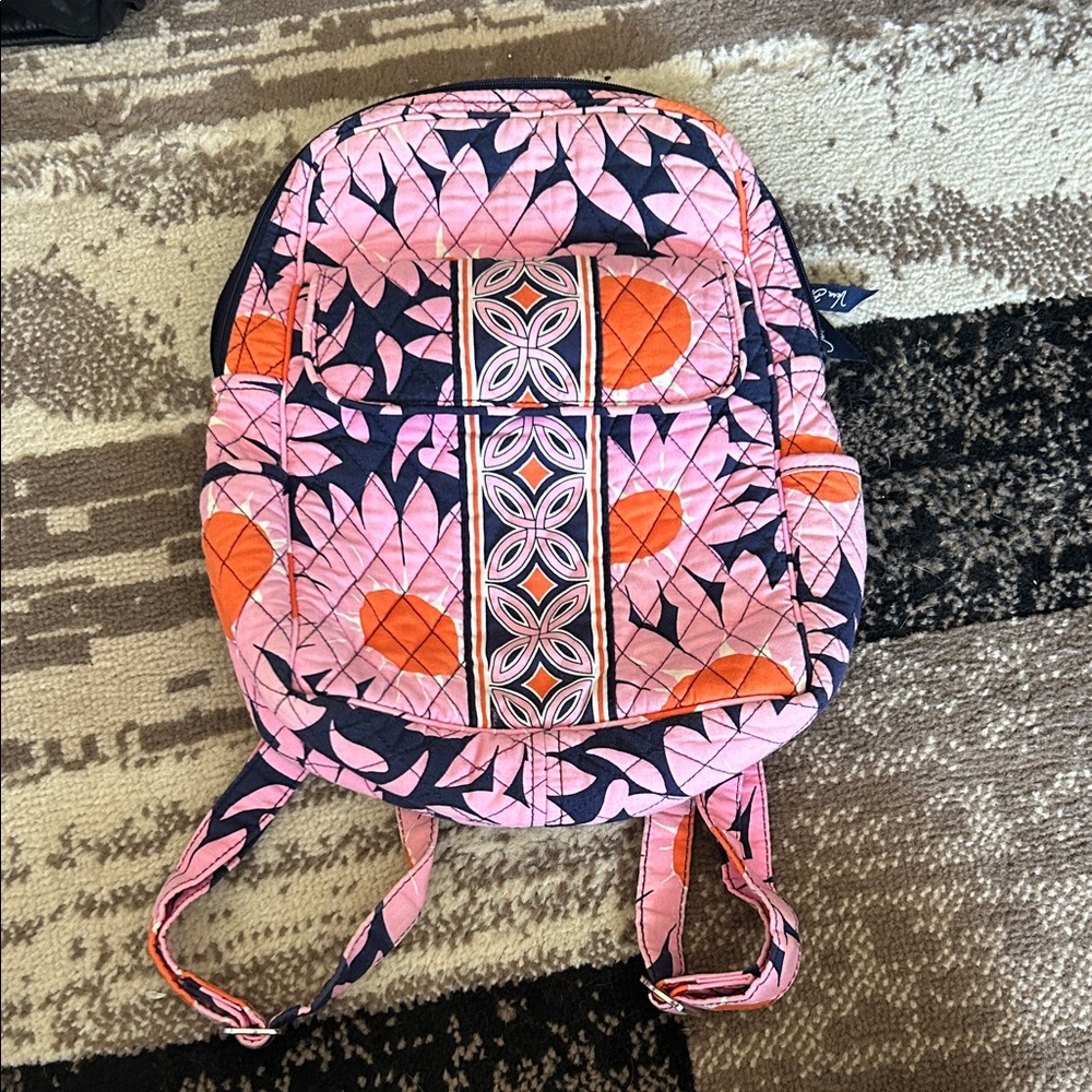 Vera Bradley Pink and Orange Backpack